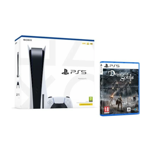 PS5 Console Sony – Standard Edition, 825GB SSD, 60FPS, 4K, HDR (Avec lecteur) + Demon’s Souls